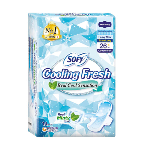 Sofy Cooling Fresh Day Maxi Wing 26cm 14's