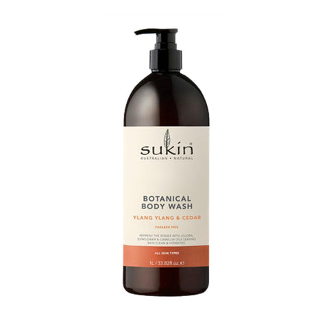 Sukin Botanical Body Wash (Ylang Ylang and Cedar) 1L