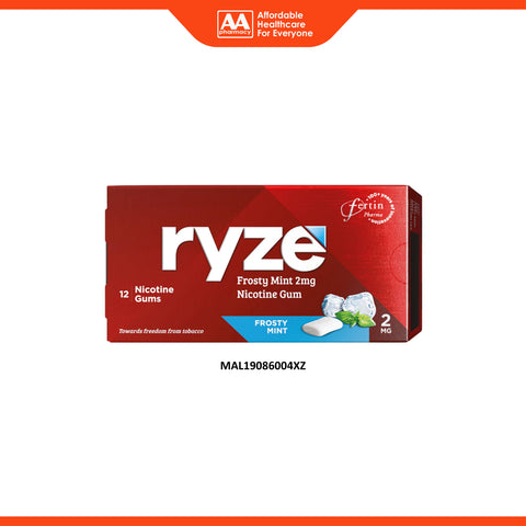 Ryze Frosty Mint 2mg Nicotine Gum 12's