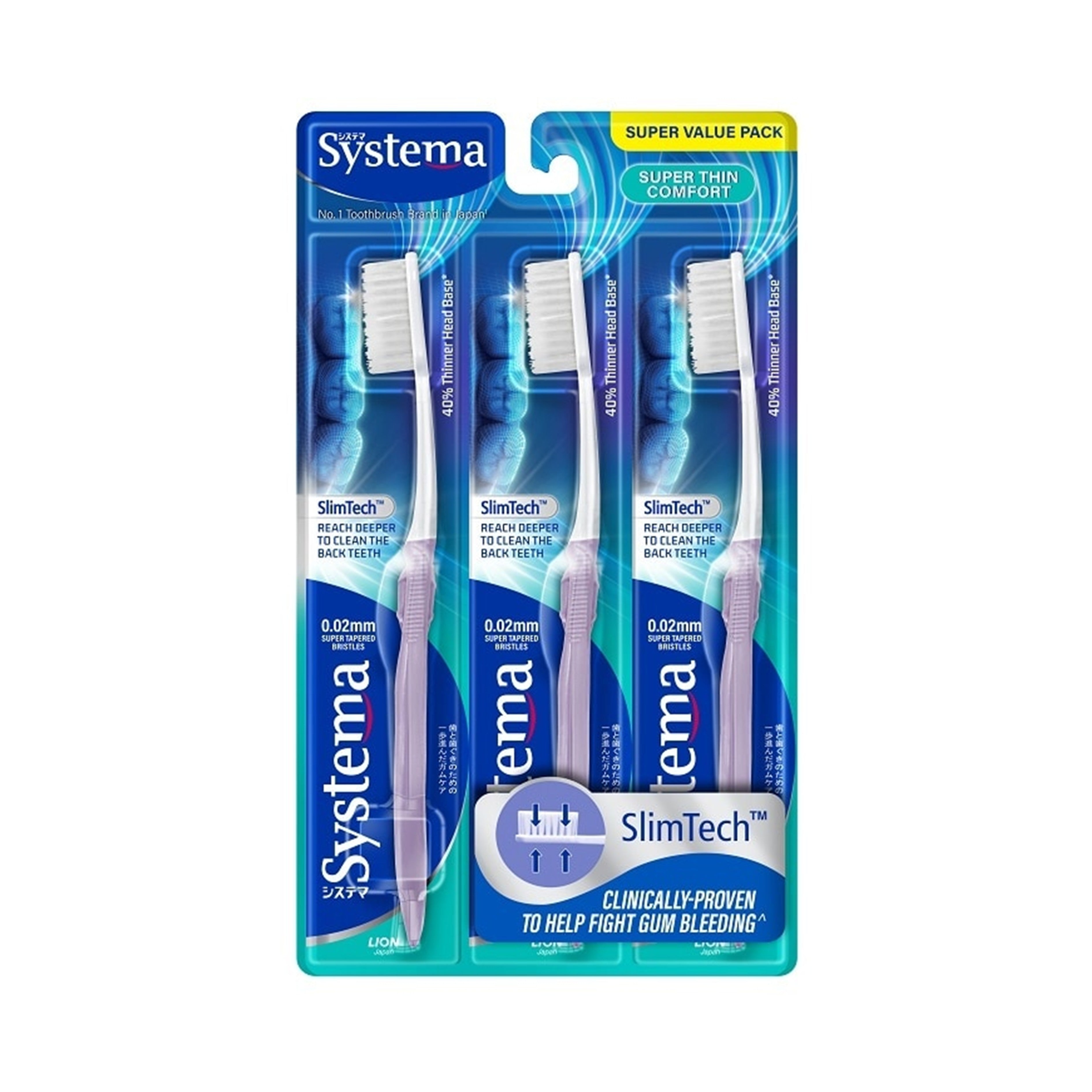 Systema Toothbrush (Super Thin Comfort, Regular Head Size, Soft) 3's