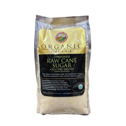 Country Farm Organic Unrefined Raw Cane Sugar 900g