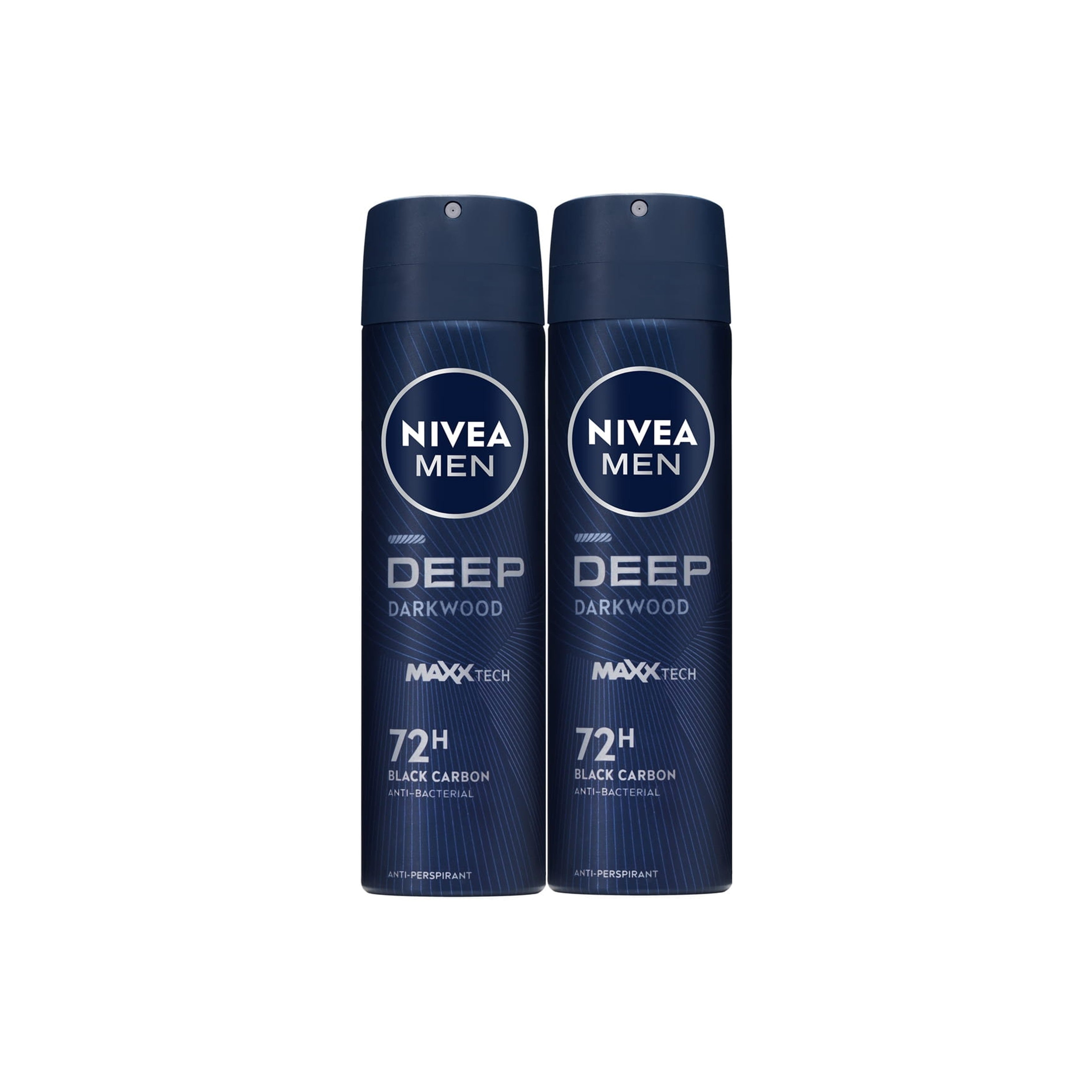 Nivea Men Deep Darkwood MaxxTech 72H Anti-Perspirant Spray 150mLx2's [Twinpack]