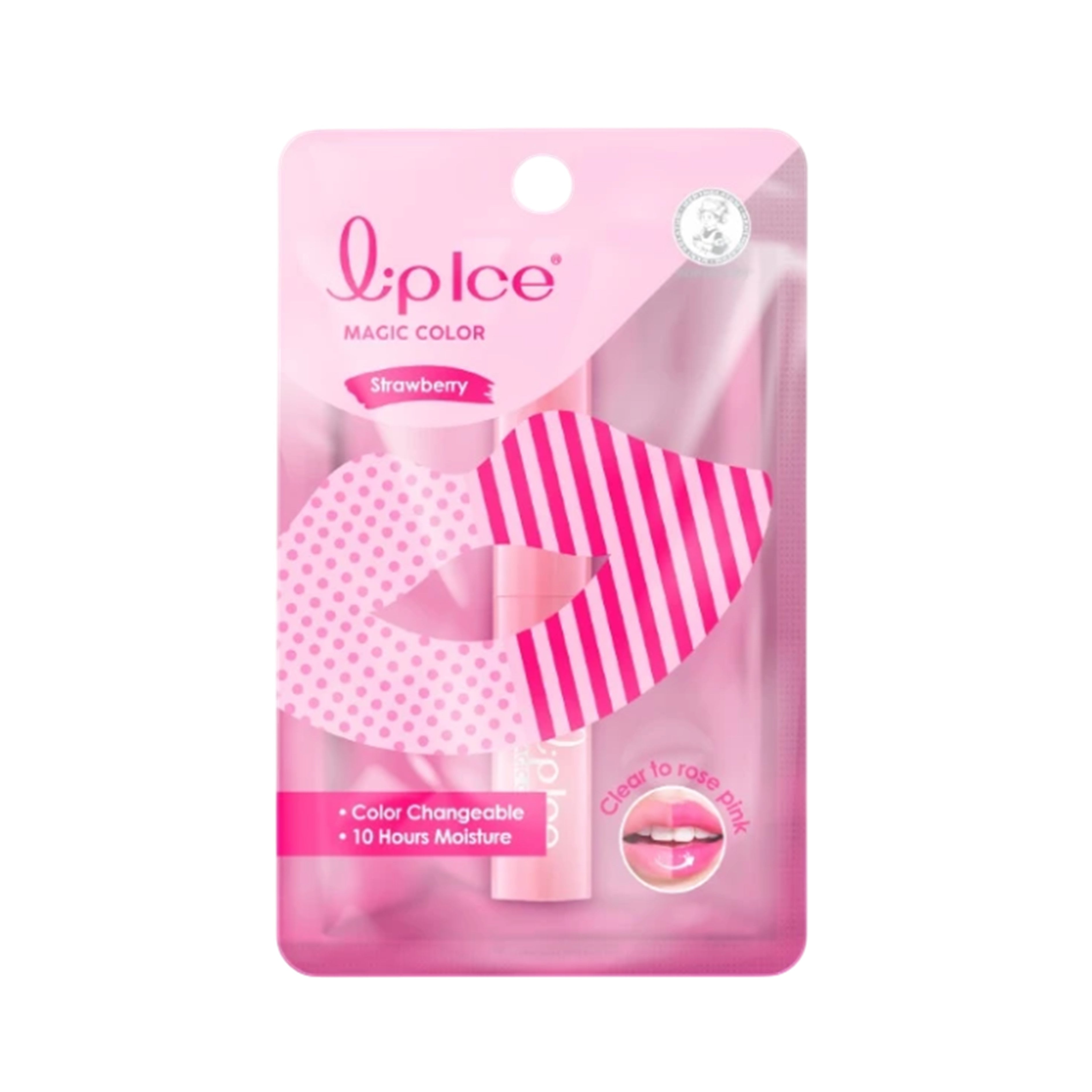 LipIce Magic Color Lip Balm (Rose Pink Strawberry) 2g