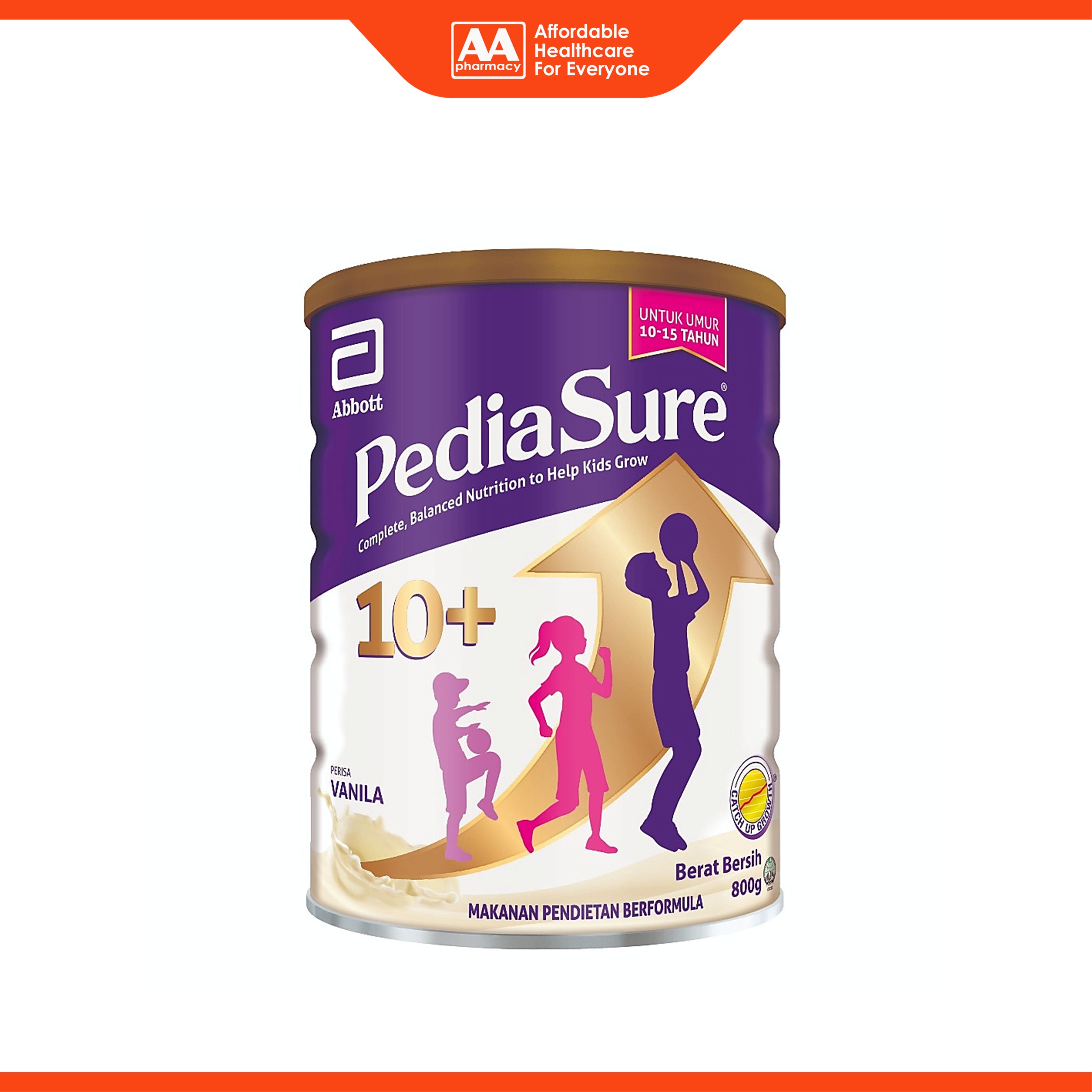 PediaSure 10+ Complete, Balanced Nutrition For Children 10-15 Years - Vanilla (800g)