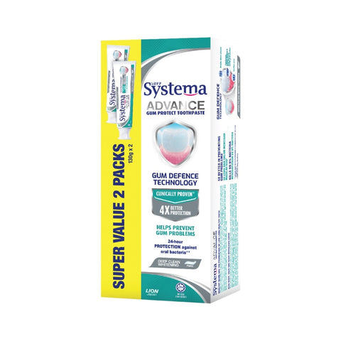 Systema Advance Gum Protect Toothpaste (Deep Clean Whitening) 130gx2's [Twinpack]