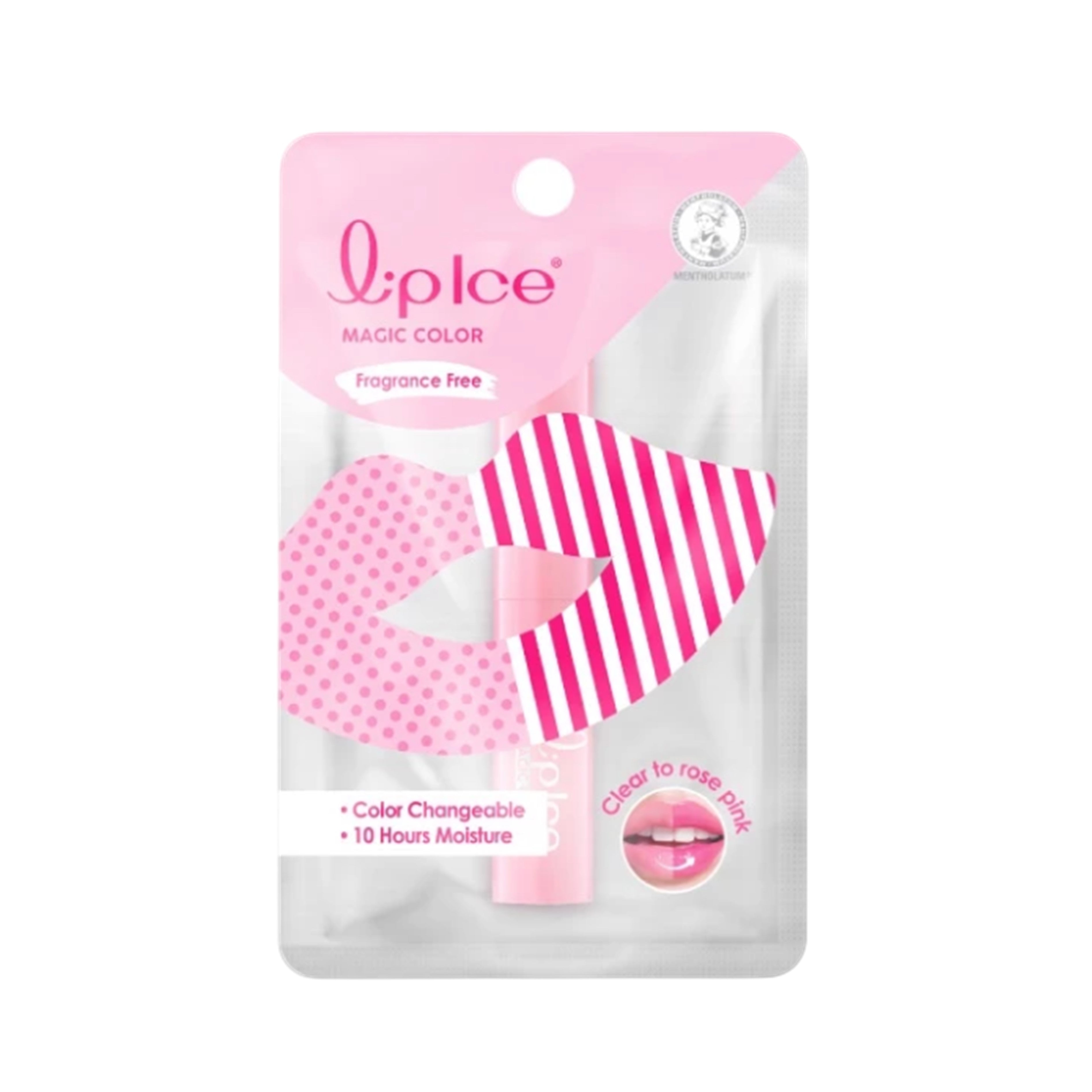 LipIce Magic Color Lip Balm (Rose Pink Fragrance Free) 2g