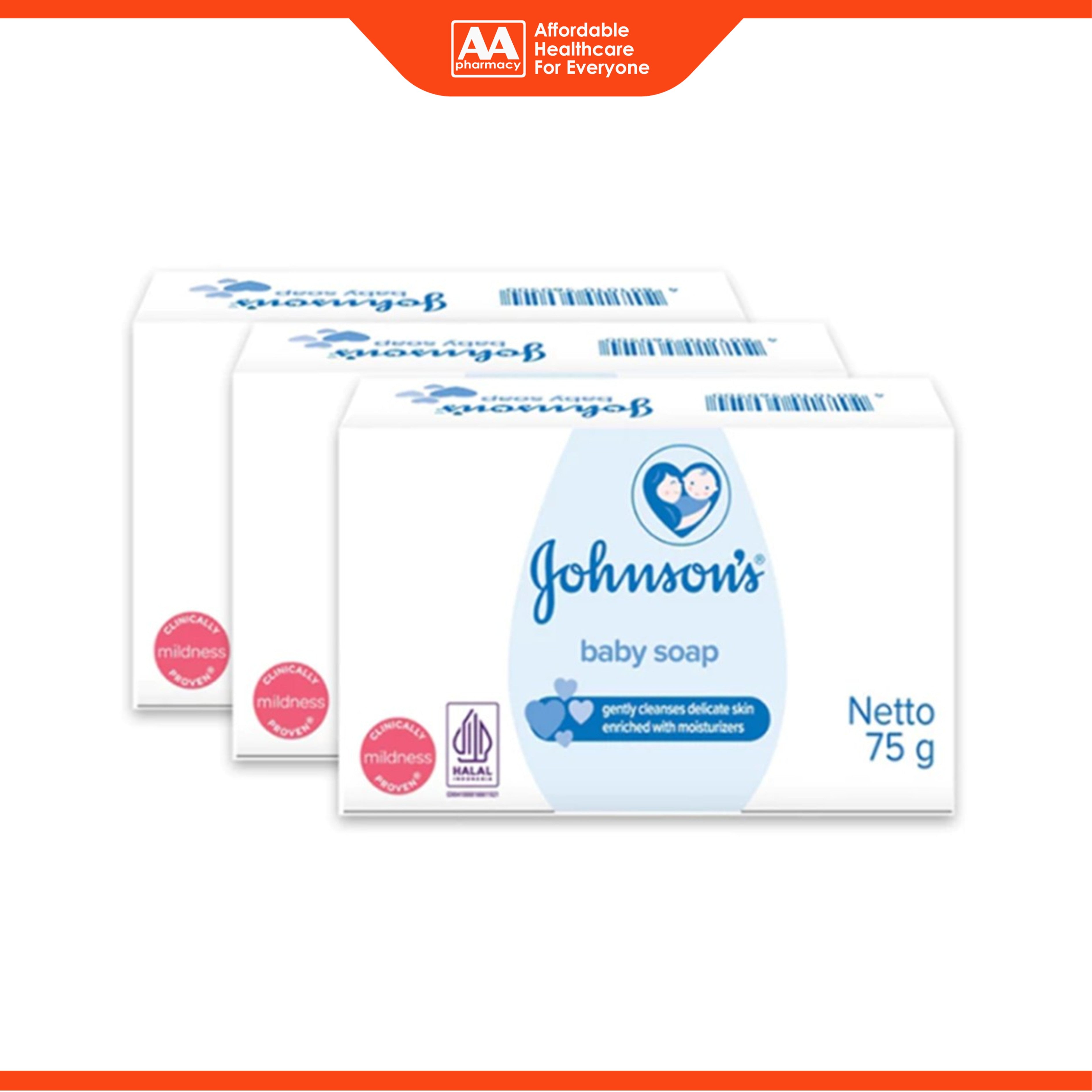 Johnson's Baby Soap (3 x 75g)