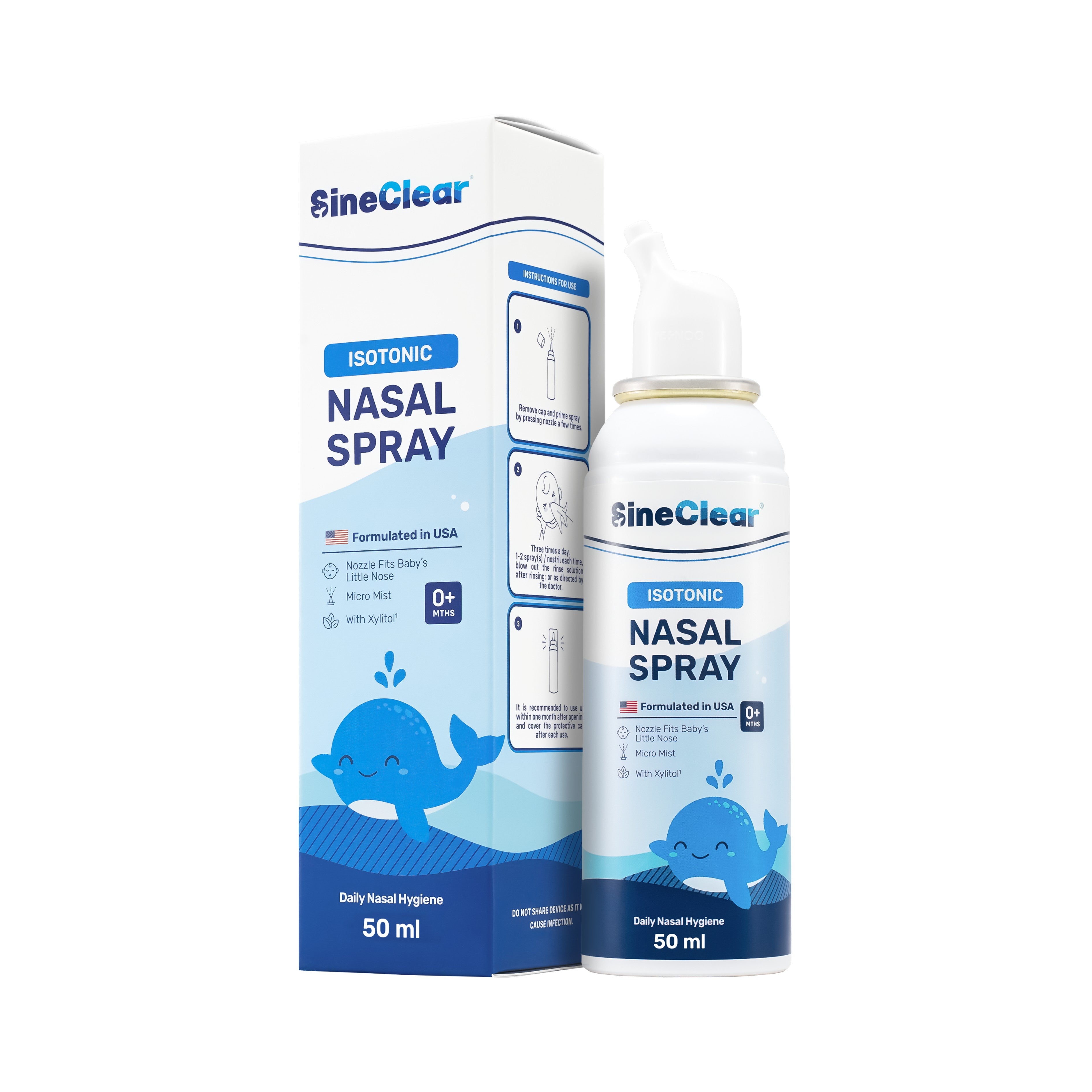 SineClear Isotonic Nasal Spray 50mL (For Babies 0+ Months)