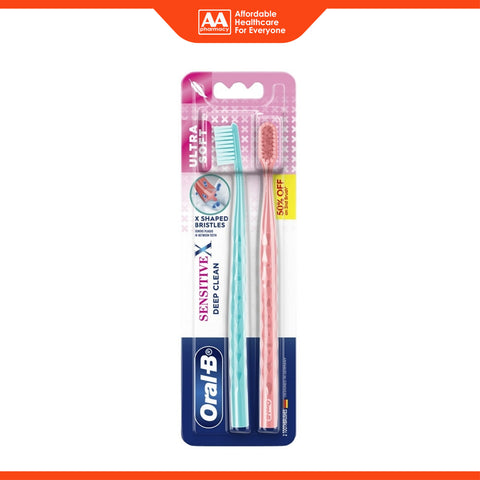 Oral-B Toothbrush (SensitiveX Deep Clean, Ultra Soft) 2's