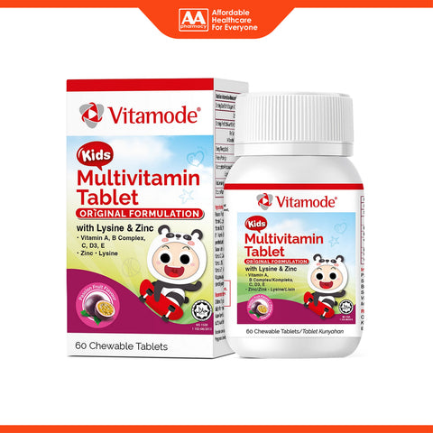 Vitamode Kids Multivitamin with Lysine and Zinc Chewable Tablet 60's (Passion Fruit Flavour)