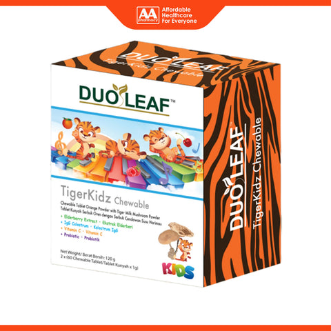 Duoleaf Tigerkidz Chewable Tablet 2x60's (Orange Flavour)