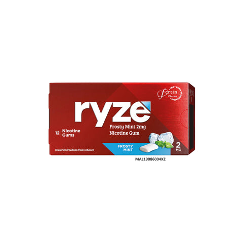 Ryze Frosty Mint 2mg Nicotine Gum 12's