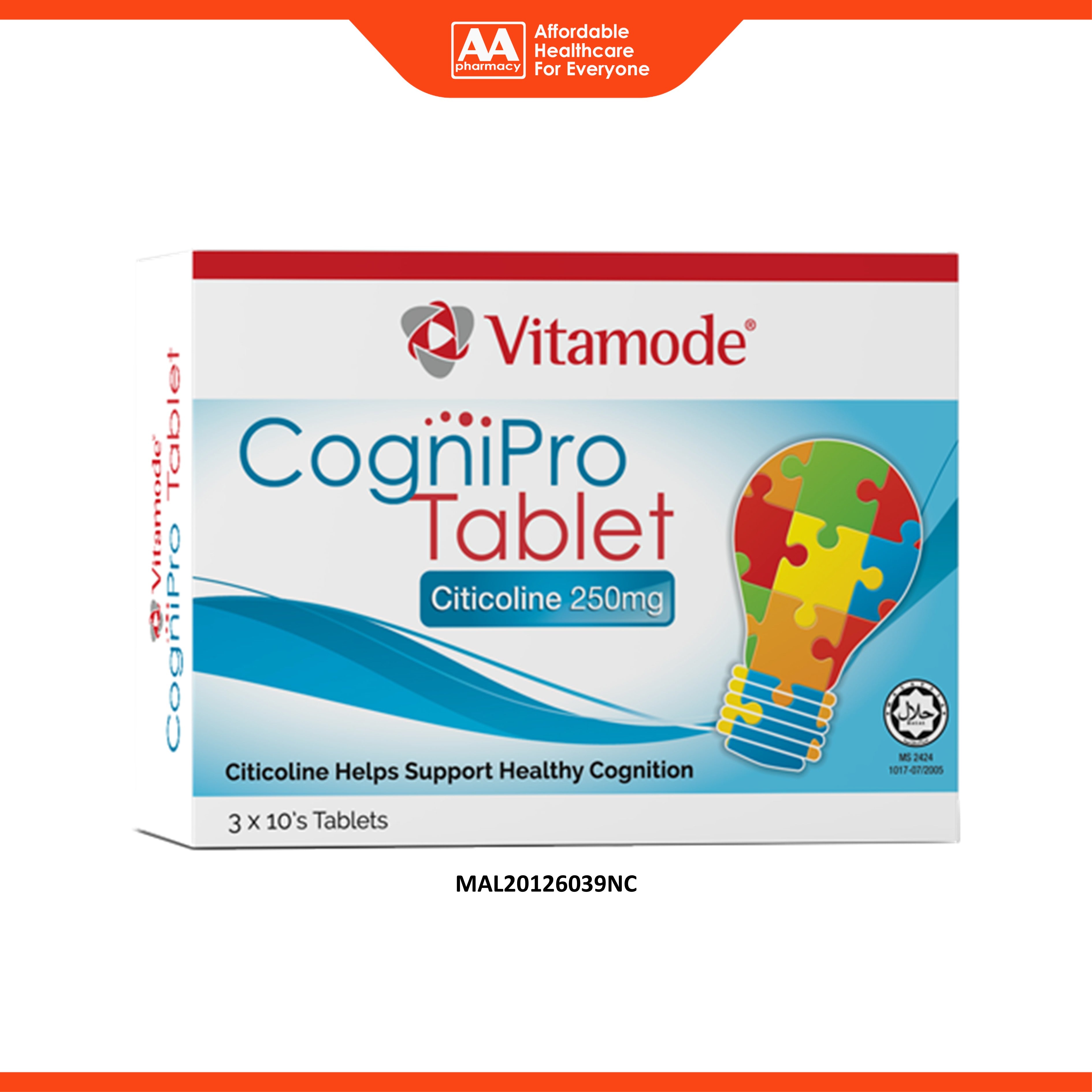 Vitamode CogniPro (Citicoline 250mg) Tablet 3x10's