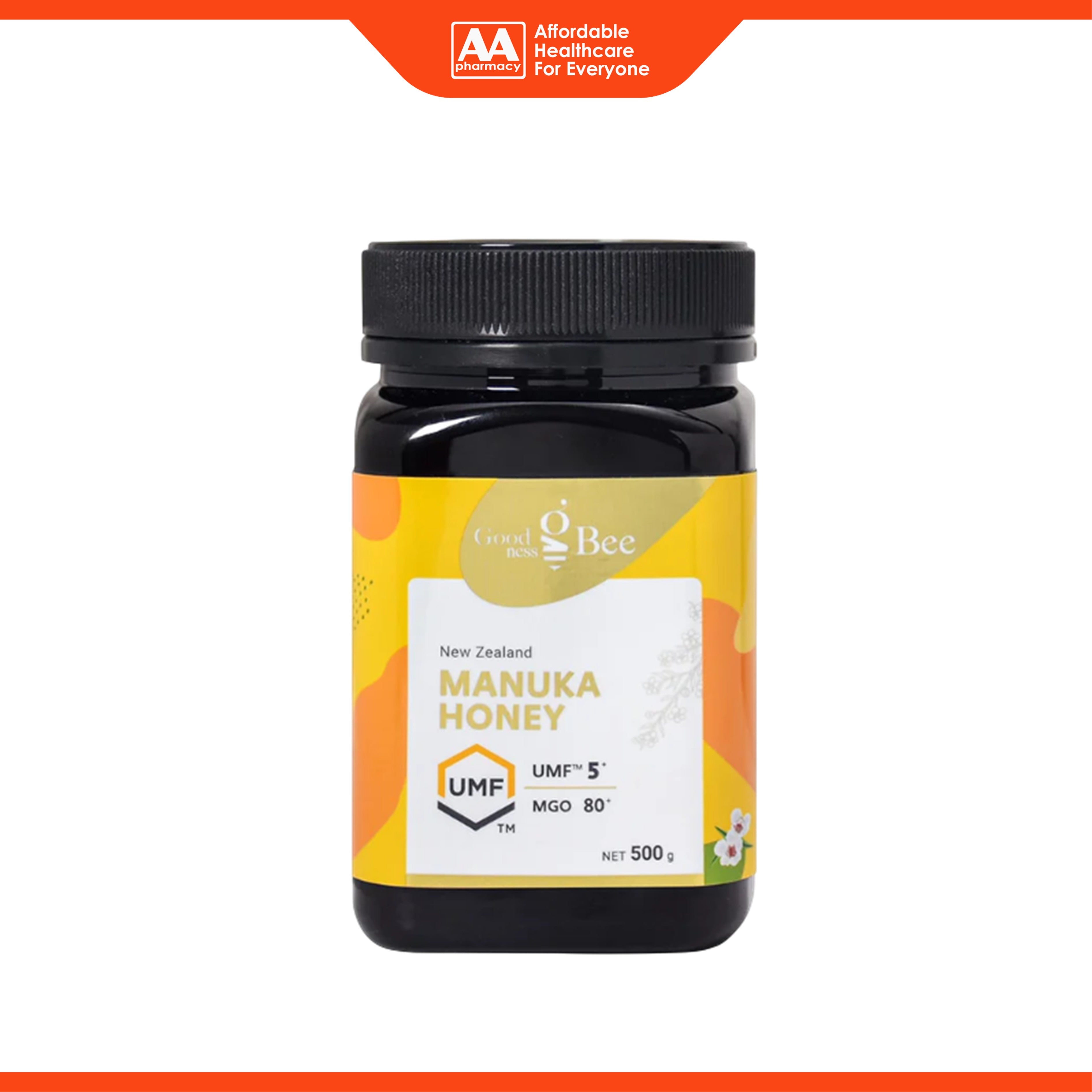 Goodness Bee New Zealand Manuka Honey UMF 5+ MGO 80+ (500g)