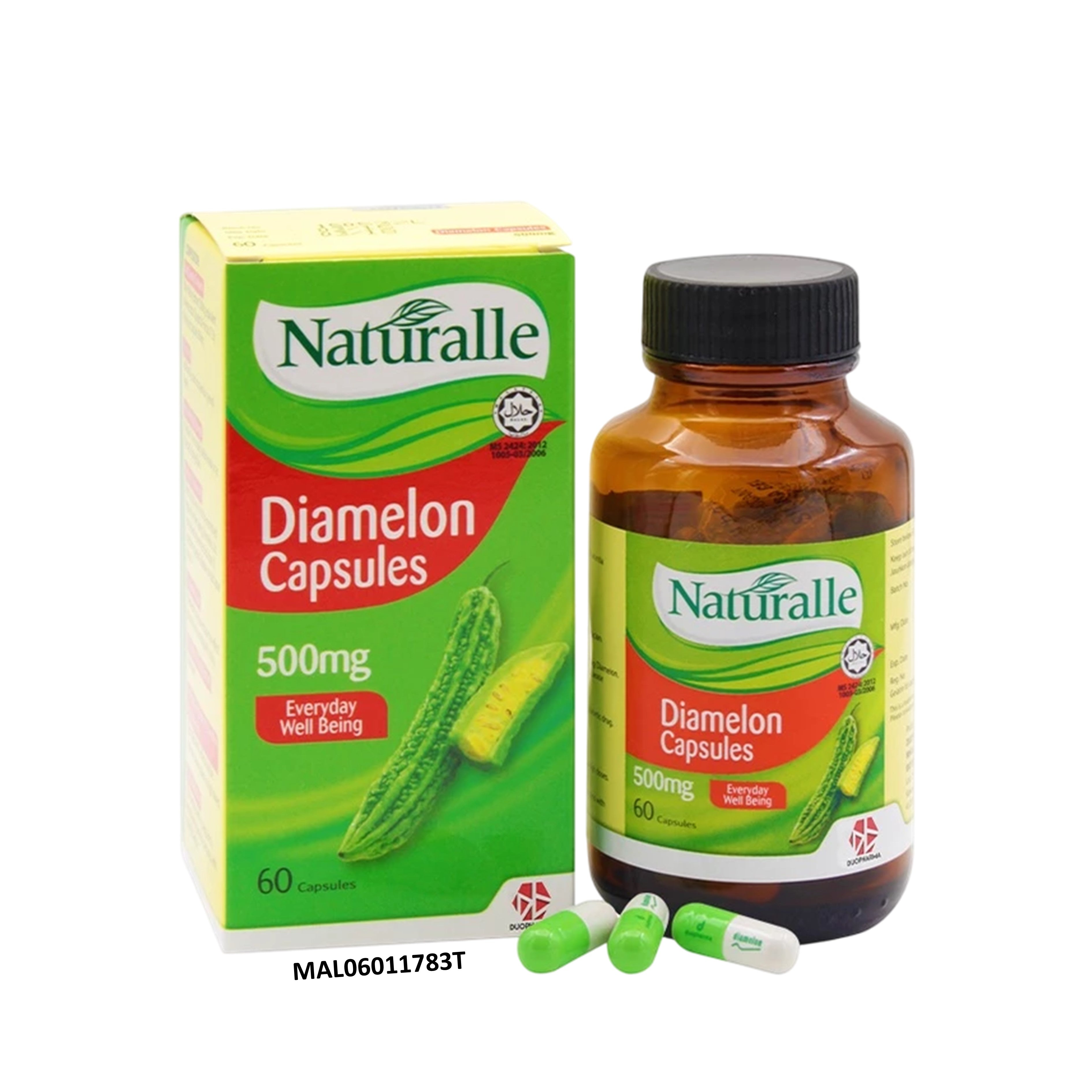 Naturalle Diamelon (Bitter Melon) 500mg Capsules 60's