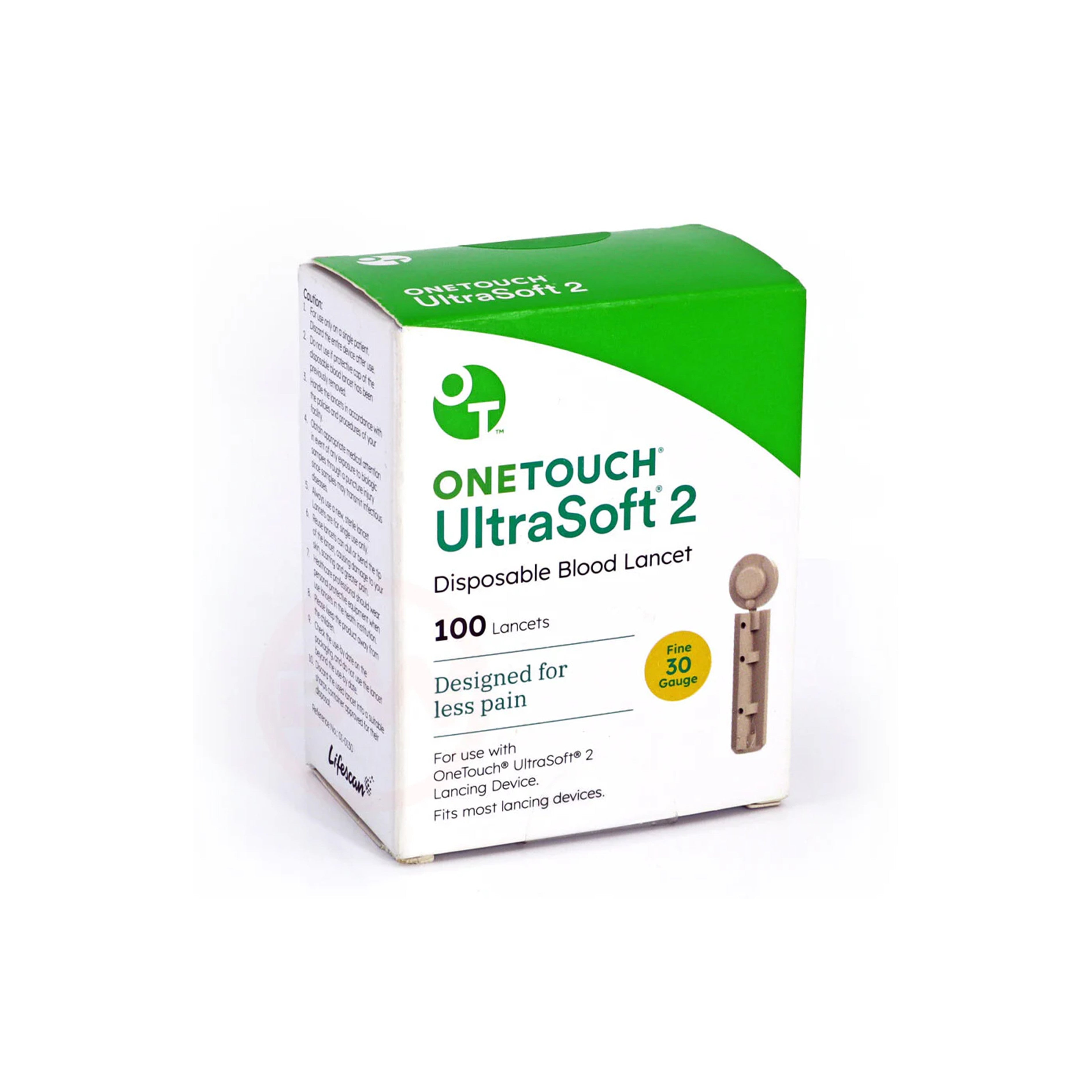 OneTouch UltraSoft 2 Lancet (Fine, 30G) 100's