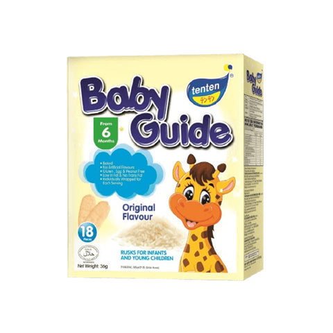 Tenten Baby Guide Rice Rusks (Original) 36g 9x2's - For 6 Months+