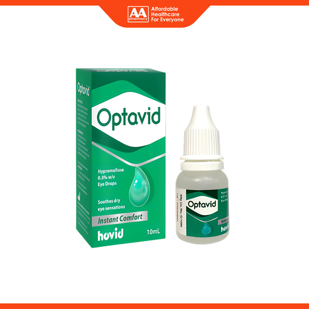 Optavid Hypromellose 0.3% w/v Eye Drops (10ml) - Soothes Dry Eye Sensations