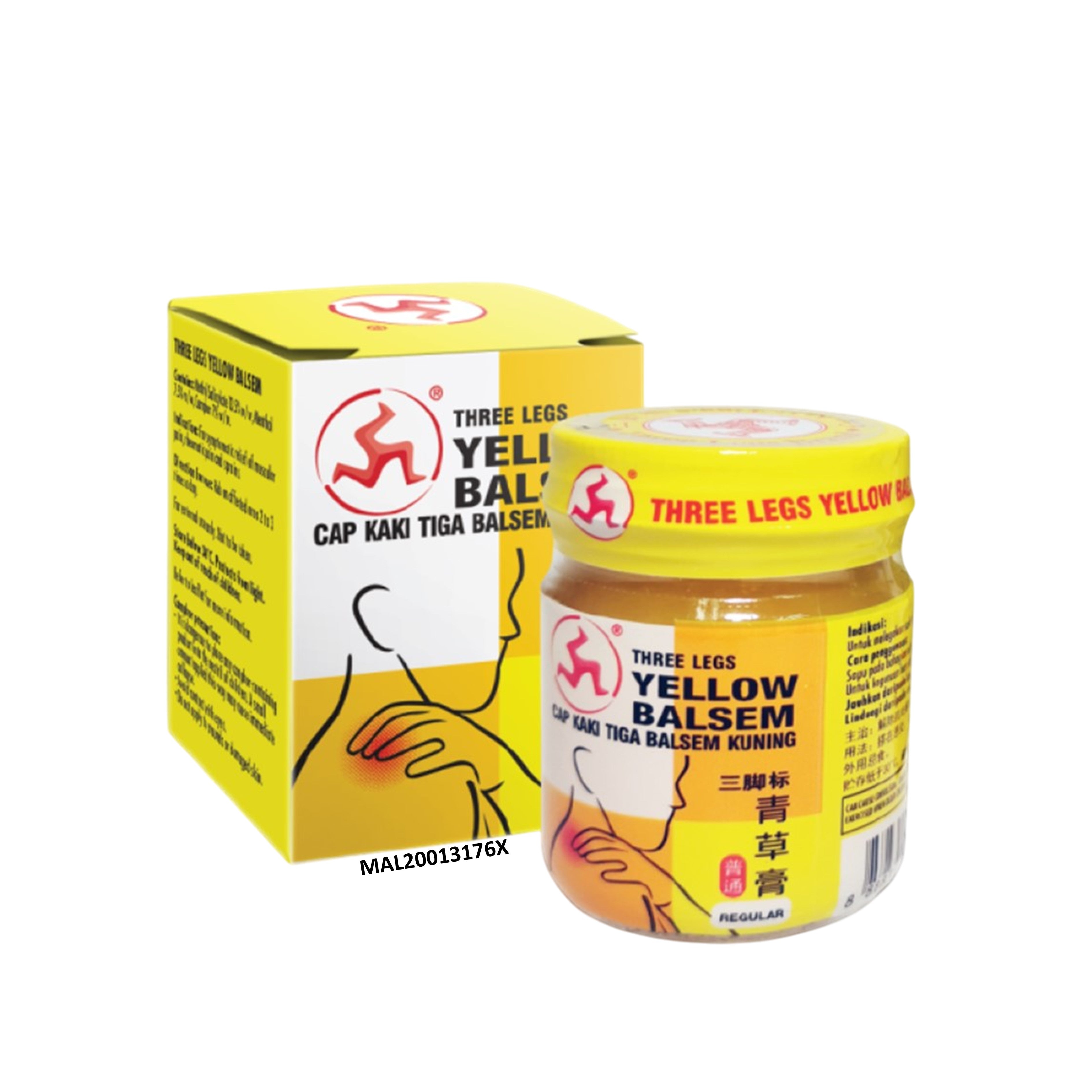 3 Legs Yellow Balsem Pain Relief Ointment 36g (Regular Heat)