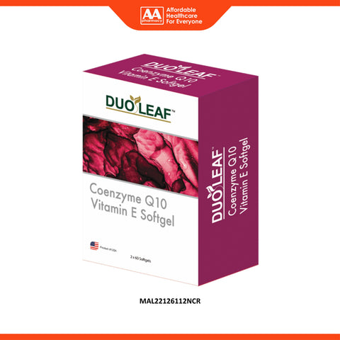 Duoleaf CoQ10 75mg + Vitamin E Softgel 2x60's