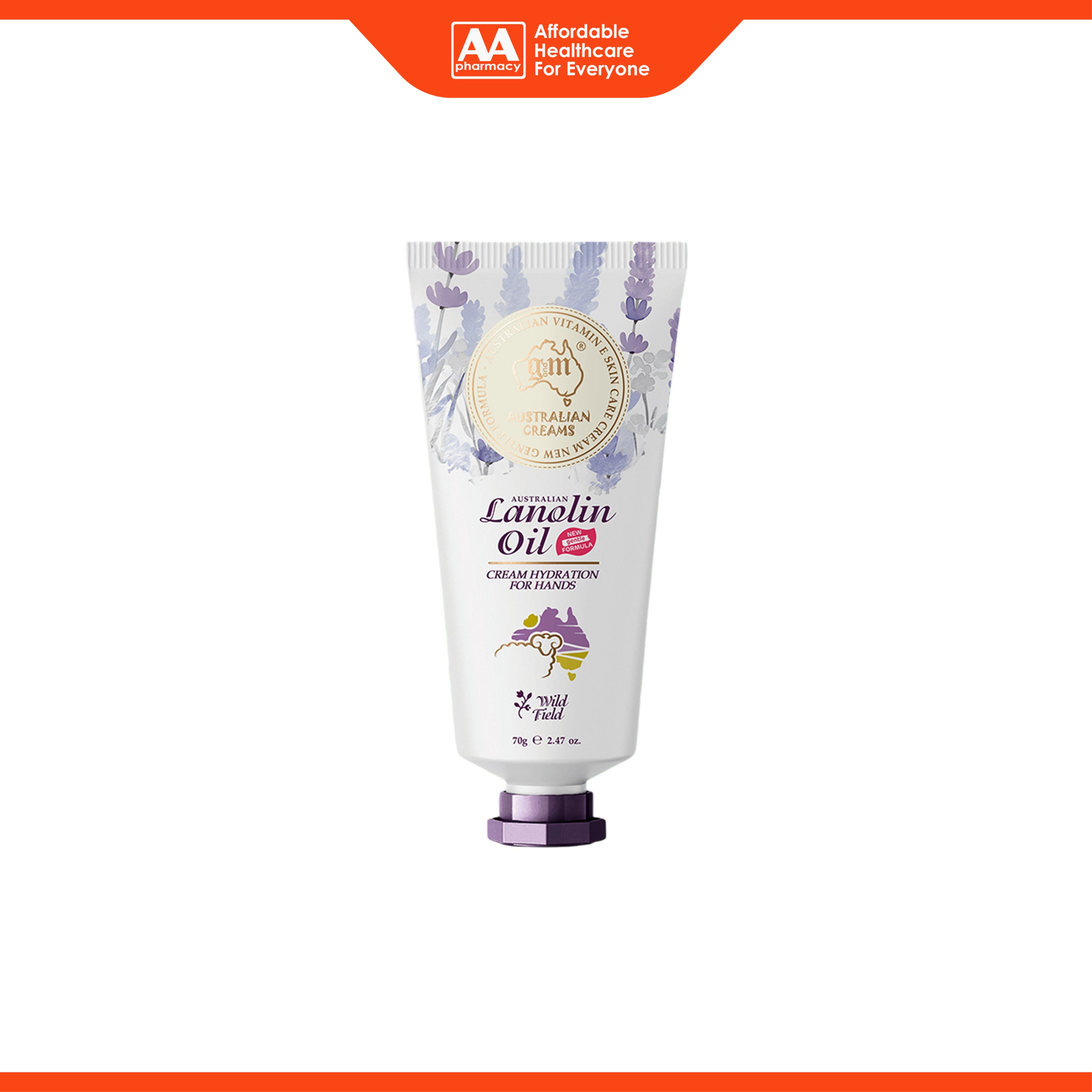 G and M Australian Cream Lanolin Oil Moisturising Cream with Vitamin E (70g) - Wild Field