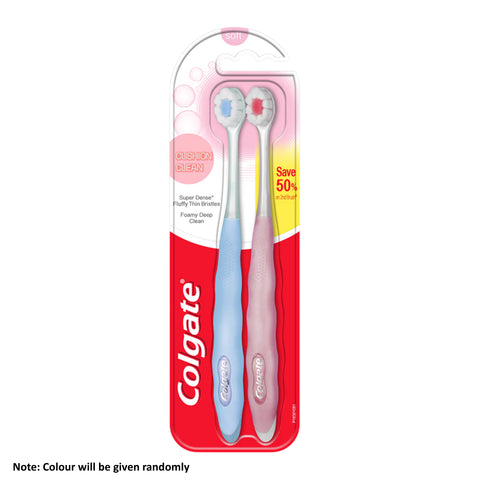 Colgate Cushion Clean Toothbrush (Soft) 2's