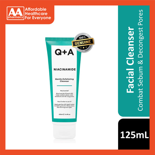 Q+A Niacinamide Gentle Exfoliating Cleanser 125mL