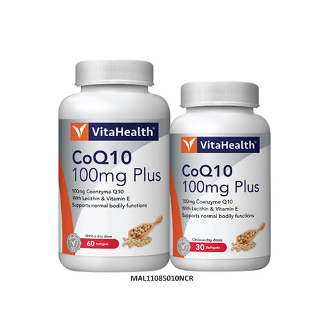 VitaHealth CoQ10 100mg Plus (With Lecithin & Vitamin E) Softgel 60's+30's