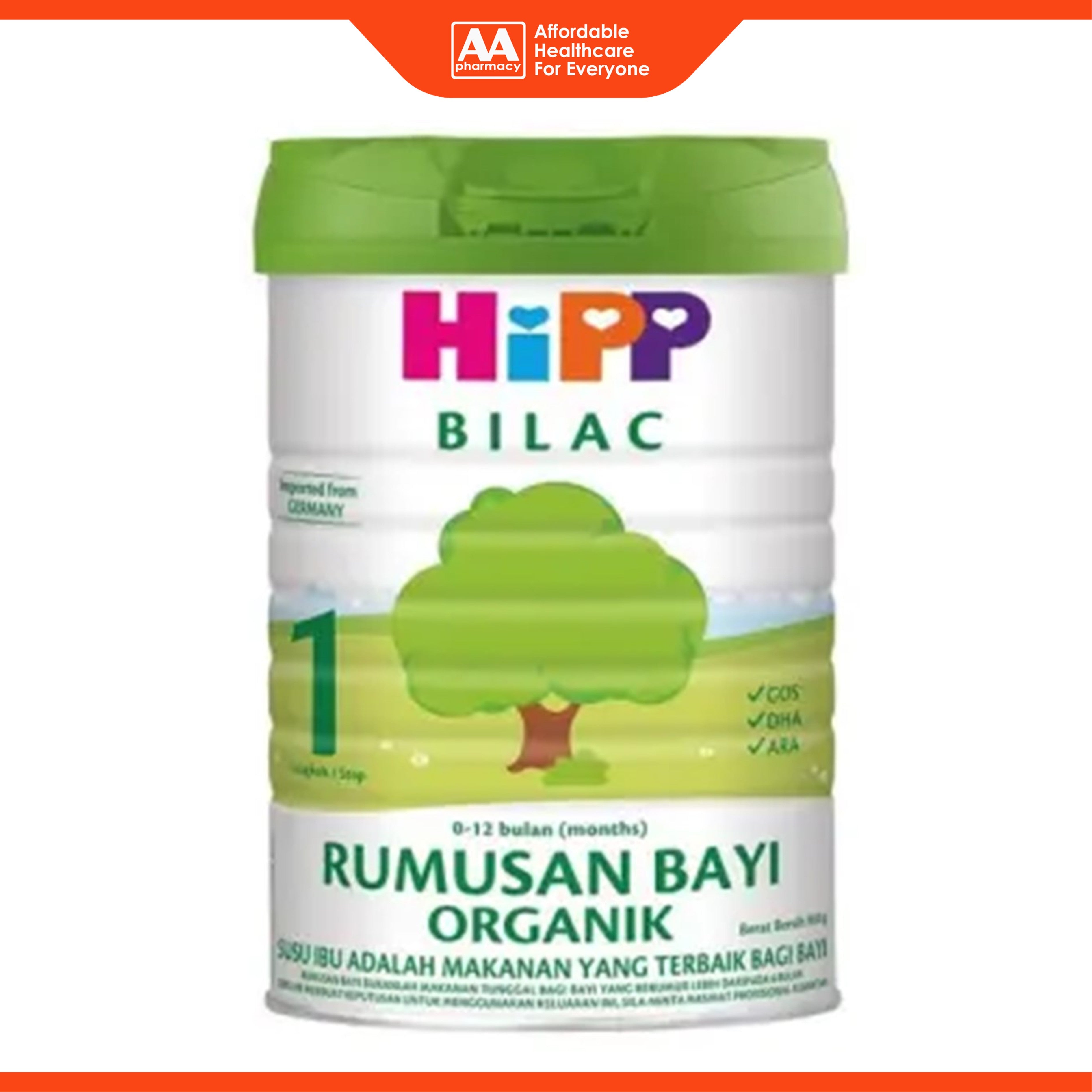 HiPP Bilac Organic Infant Formula Step 1 900g (For Babies 0 - 12 Months)
