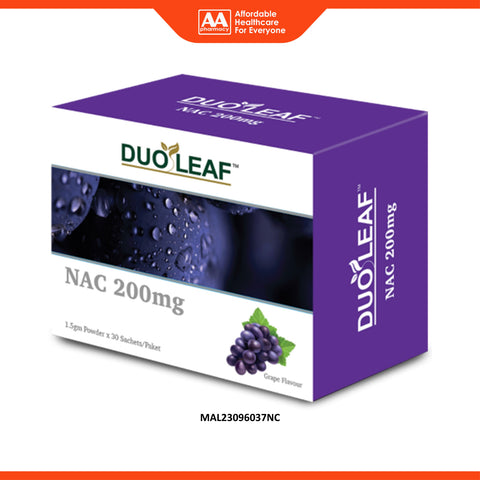 Duoleaf NAC 200mg Sachet 1.5gx30's (Grape Flavour)