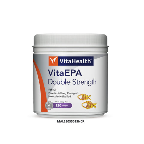 VitaHealth VitaEPA Double Strength Fish Oil (600mg Omega-3) Softgels 120's