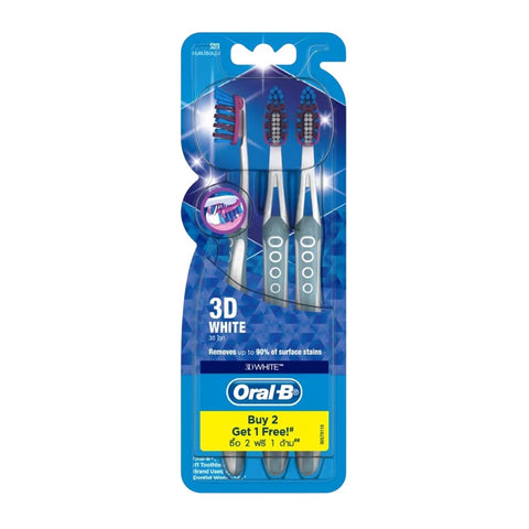 Oral-B Toothbrush (3D White, Soft) 2+1's