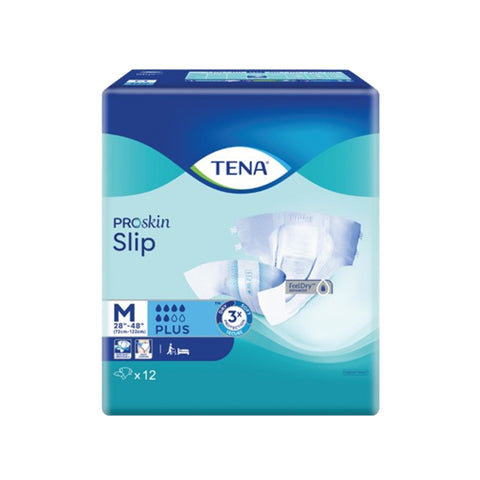 Tena PROskin Slip Plus Adult Diapers Size M 12's (73-112cm / 28-48 inches)