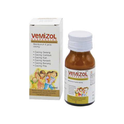 Vemizol Deworming (Albendazole 400mg/10mL) Suspension 10mL (Milk Flavour)