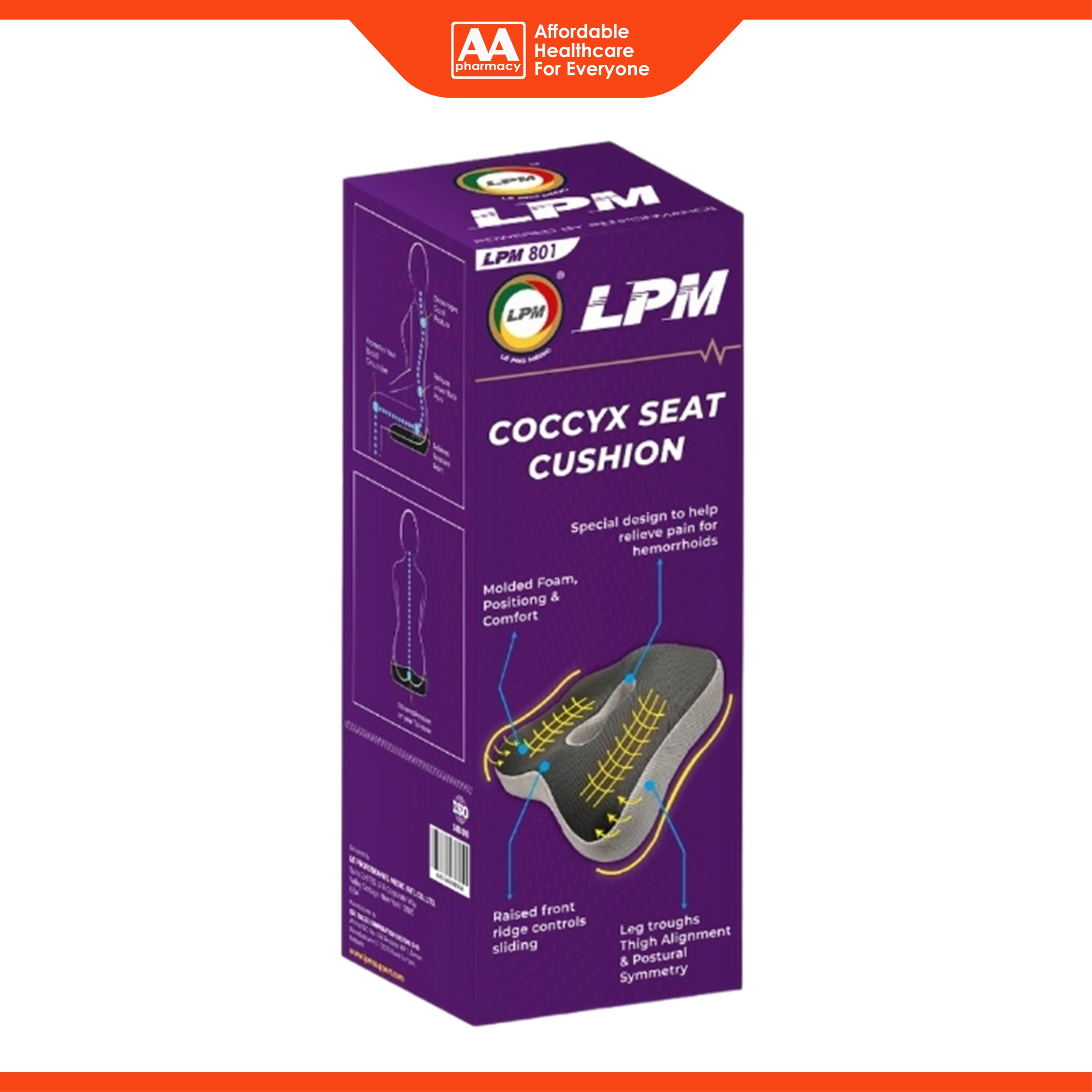 LPM 801 Coccyx Seat Cushion 1's