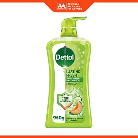 Dettol Antibacterial Body Wash (Lasting Fresh, Honeydew Melon and Cucumber) 950g