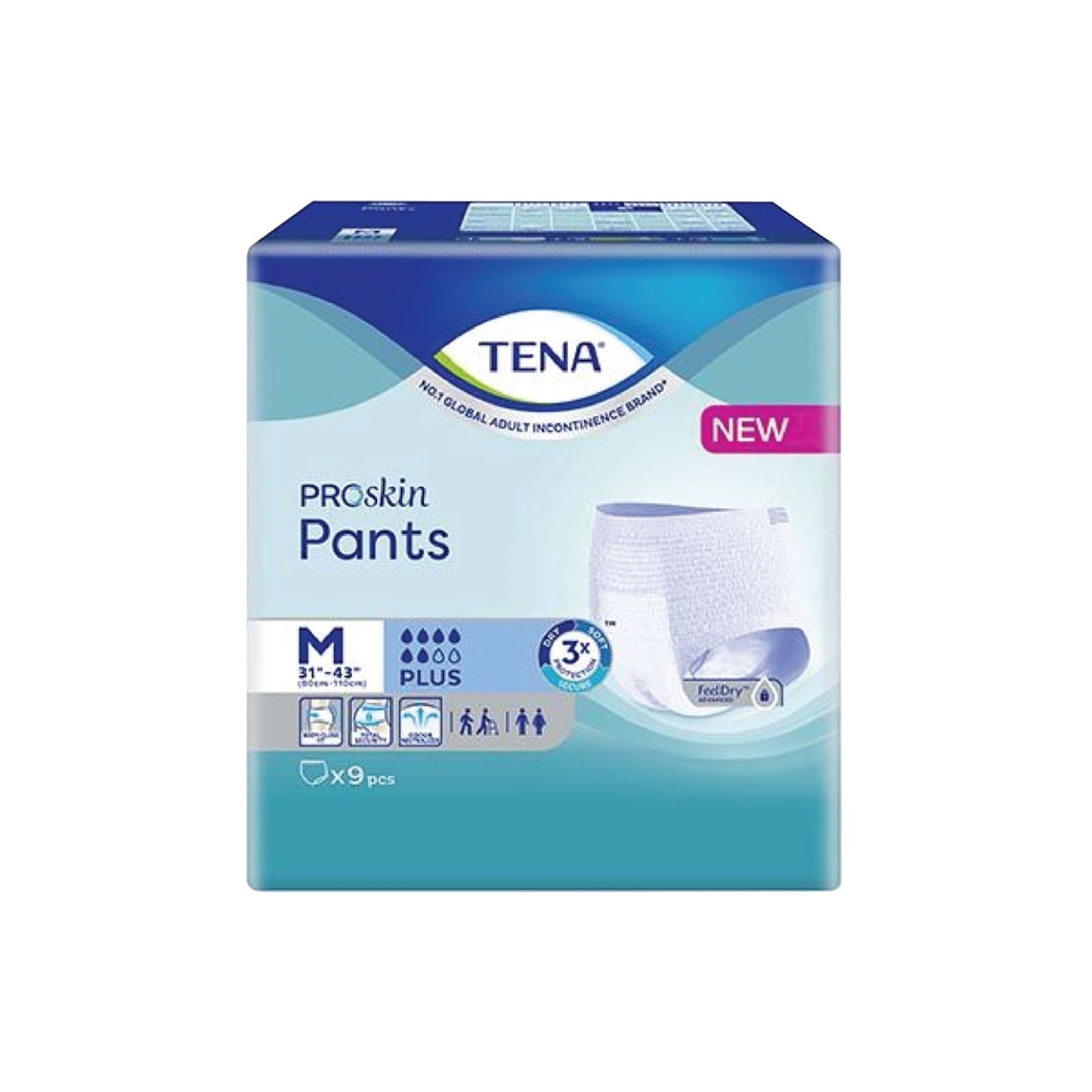 Tena PROskin Adult Pants Plus Size M 9's (80-110cm / 31-43 inches)