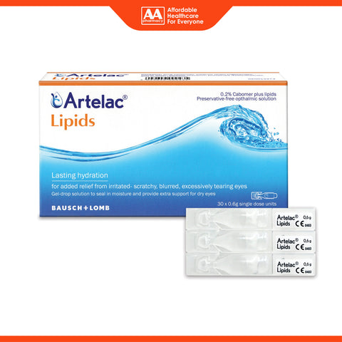 Artelac Lipids Eye Gel in Convenient Single-Dose Unit 0.6gx30's