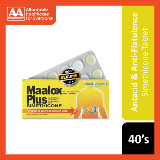 Maalox Plus 25mg Tablet 40's