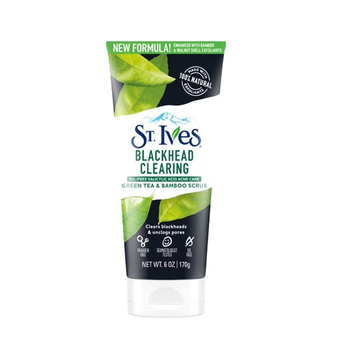 St. Ives Blackhead Clearing Green Tea & Bamboo Face Scrub 170g