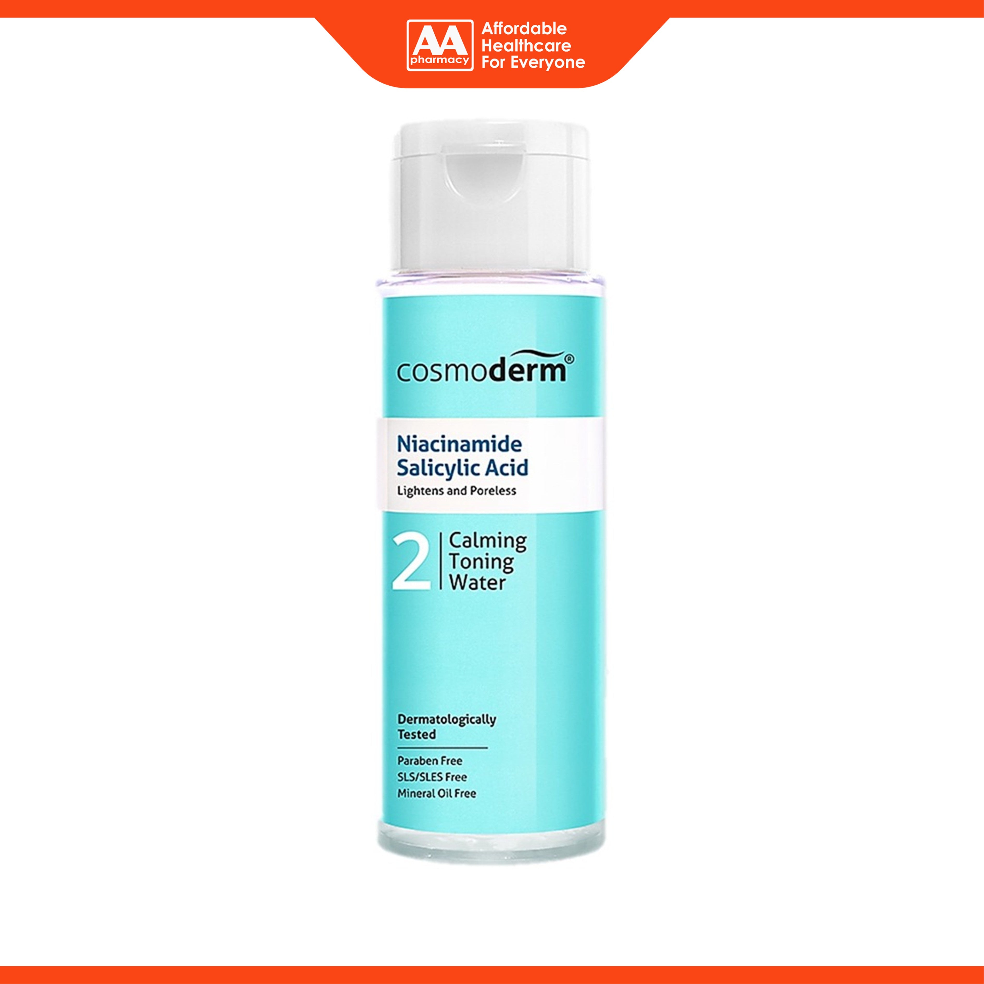 Cosmoderm Niacinamide + Salicylic Acid Calming Toning Water (100ml)
