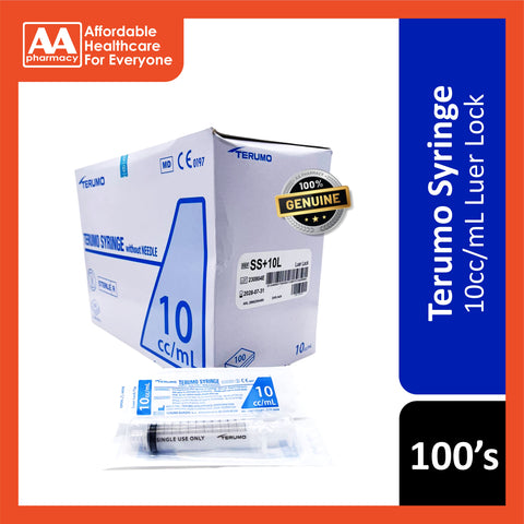 Terumo Syringe 10cc/mL 100's (Luer Lock/Luer Slip)