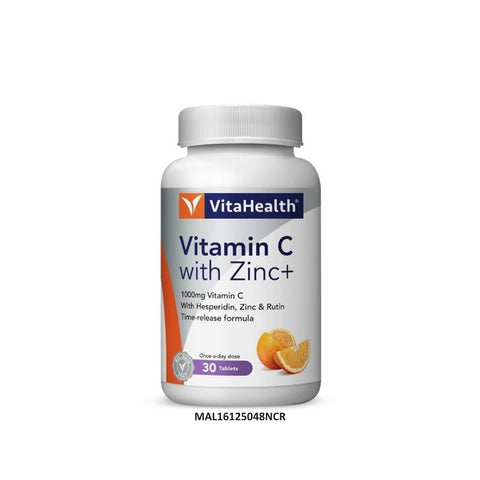 VitaHealth Vitamin C 1000mg With Zinc+ Tablets 30's