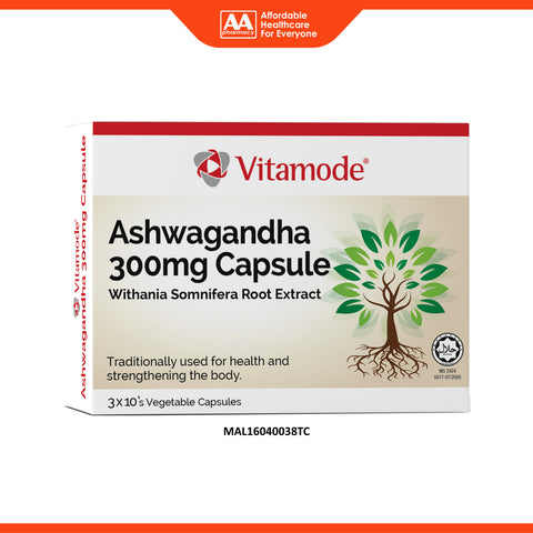 Vitamode Ashwagandha 300mg Vegecapsule 3x10's