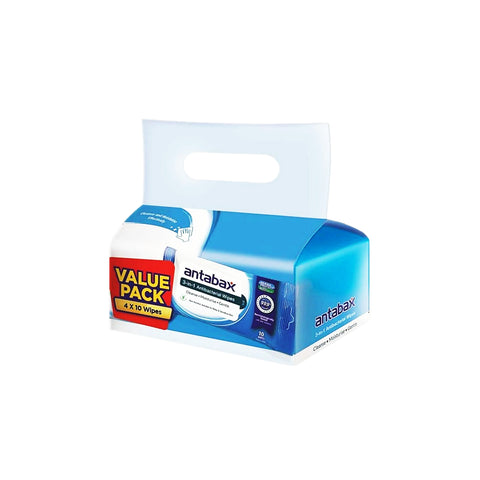 Antabax 3-in-1 Antibacterial Wipes 4x10's