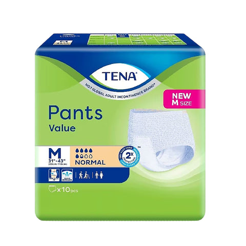 Tena Value Adult Pants Size M 10's (31”– 43”)