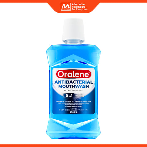 Oralene Antibacterial Mouthwash 750mL - Chlorhexidine Digluconate 0.12%