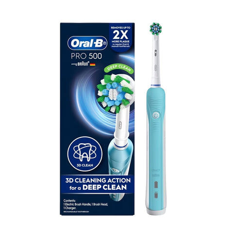 Oral-B Pro 500 Cross Action Electric Toothbrush 1's - 1 Year Warranty