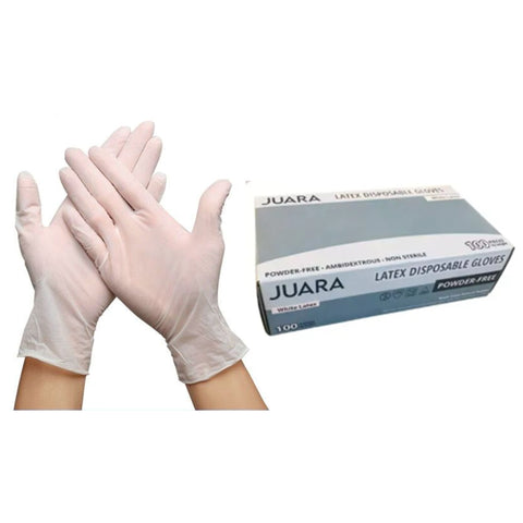 Latex Disposable Gloves Size L 100's (50 Pairs)