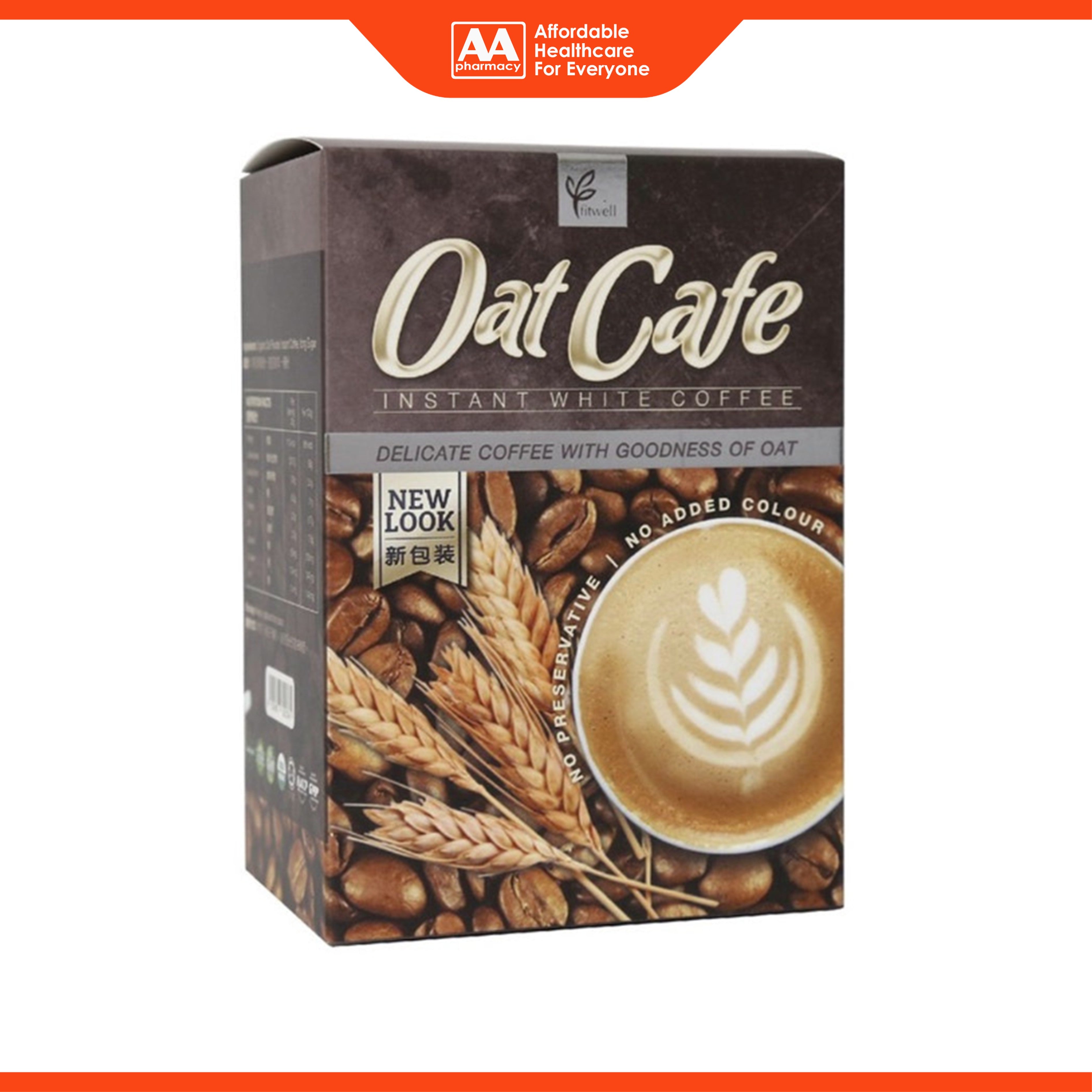 Fitwell Oat Cafe Instant White Coffee 30gx12's